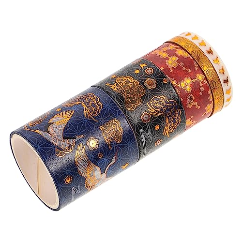OSALADI 1 Satz Vintage Style Klebeband Washi Tape Für Scrapbooking Tagebuch Dekoration Kreative Buchgestaltung Farbenfrohe Designs Zufällige Muster Für Erwachsene 5 Stück von OSALADI