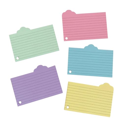OSALADI 1 Satz Vokabelheft Aus Notizpapier Studie Karteikarte Revision Mit Wolke Material Bunt Lernen Ungefüttert Wortkarten Lernkarten Grundlagen Des Studiums 125blatt von OSALADI