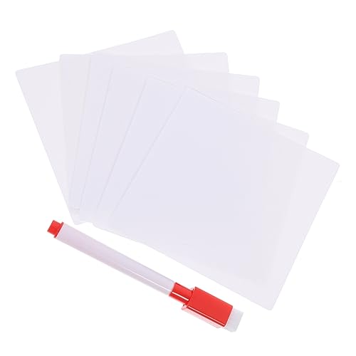 OSALADI 1 Satz Wiederverwendbare Beschreibbare Haftnotizen mit Whiteboard Marker Abwischbar und Selbstklebend für Büro Zuhause Kalender und Notizen Zufällige Farbe von OSALADI