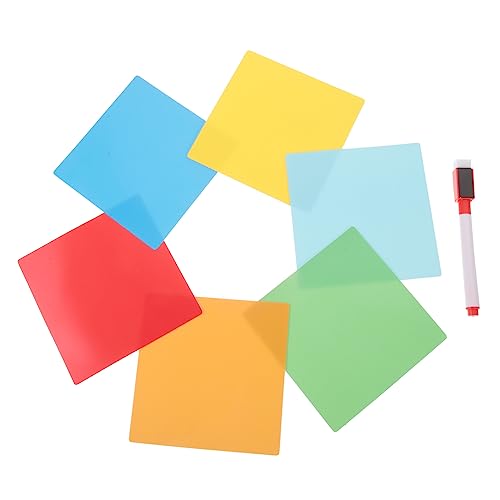 OSALADI 1 Satz Wiederverwendbare Haftnotizen Farbige Abwischbare Etiketten Whiteboard Marker für Büro und Zuhause Leicht zu Entfernen und Rückstandslos für Notizen und von OSALADI