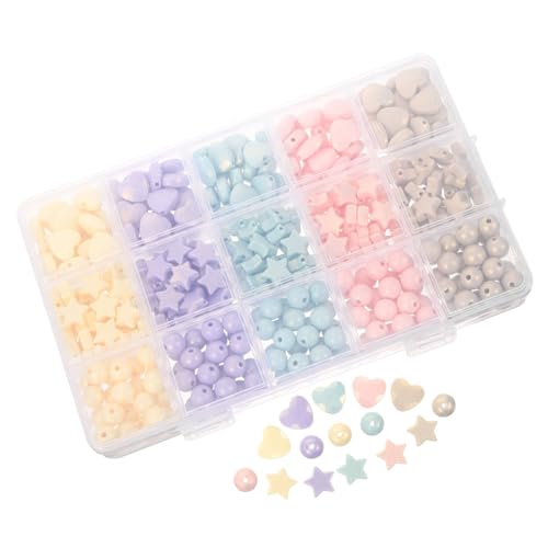 OSALADI 1 Schachtel Acryl Perlen Stern Herz Rund Mix Langlebige Schmuckperlen mit DIY Bastelperlen für Halsketten Armbänder Vielseitig Verwendbar für Individuelle Schmuckherstellung OSALADI 1 Schachtel Acryl Perlen Stern Herz Rund Mix Langlebige Schmuckperlen mit DIY Bastelperlen für Halsketten Armbänder Vielseitig Verwendbar für Individuelle Schmuckherstellung von OSALADI
