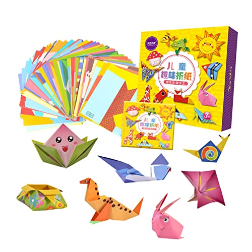 OSALADI 1 Schachtel Bunte Origami Papier Bastelsets für Kreative Faltpapiere für Mädchen Vielseitige Tiermotive Sicher und Einfach zu Bedienen für Kunstprojekte und Eltern Junge Mädchen von OSALADI