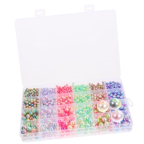 OSALADI 1 Schachtel DIY Perlen Set Farben Imitation Perlen für Schmuckherstellung Bastelperlen Material für Kreative DIY Projekte und Armbänder von OSALADI