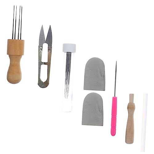 OSALADI 1 Schachtel Diy Nadelfilz mit Ergonomischem Griff Hochwertige Filznadeln und Zubehör für Anfänger für Bastelprojekte Kammzug Verschiedenen Brauntönen von OSALADI