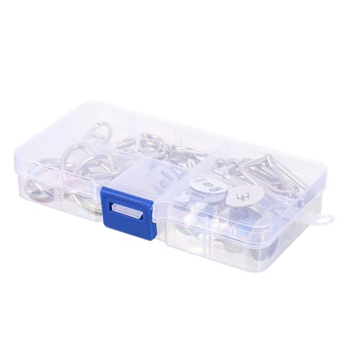 OSALADI 1 Schachtel Drehbare Karabinerhaken und D Ringe Teiliges für Diy Zubehör für Taschen Rucksäcke und Handarbeiten mit Praktischer Aufbewahrungsbox von OSALADI