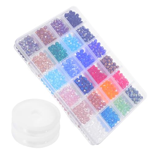 OSALADI 1 Schachtel Glasperlen Ohrringe Machen Perlen Armbandperlen Aus Glas Runde Perlen Lose Perlen Halskette Perlen Schmuckperlen Perlen Zur Schmuckherstellung Perlen Für Armband von OSALADI
