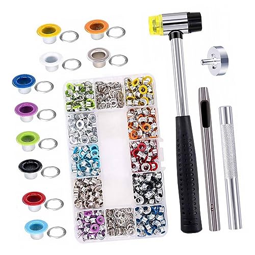 OSALADI 1 Schachtel Grommet Teiliges Kit mit Metall Ösen und Installationswerkzeug für Diy Bastelprojekte Taschen Kleidung und Mehr OSALADI 1 Schachtel Grommet Teiliges Kit mit Metall Ösen und Installationswerkzeug für Diy Bastelprojekte Taschen Kleidung und Mehr von OSALADI