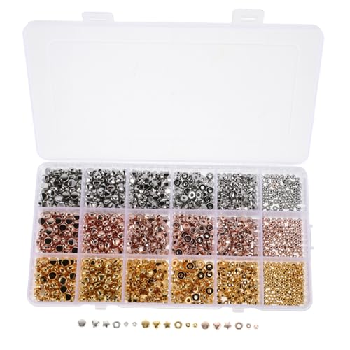 OSALADI 1 Schachtel Metallic Aussehen Bunte Spacer Perlen für Armbänder und Fächer Geeignet für Kreative Bastelprojekte für Altersgruppen von OSALADI