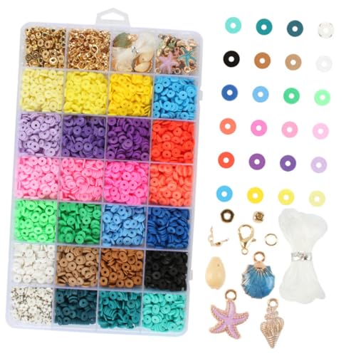 OSALADI 1 Schachtel Polymer Clay Perlen Fächer DIY Armband Basteln Kit Weiche Perlen Schmuckherstellung Zubehör für Ketten und Armbänder OSALADI 1 Schachtel Polymer Clay Perlen Fächer DIY Armband Basteln Kit Weiche Perlen Schmuckherstellung Zubehör für Ketten und Armbänder von OSALADI
