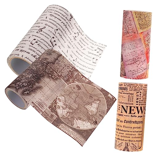 OSALADI 1 Schachtel Vintage Washi Tape Dekoratives Klebeband für Scrapbooking und Journaling Selbstklebend Einfache Anwendung Vintage Stil für Bastelprojekte von OSALADI