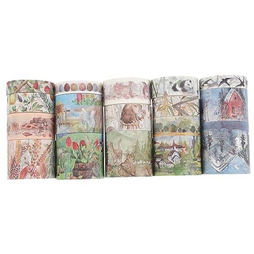 OSALADI 1 Schachtel Vintage Washi Tape Multifunktionales Diy Klebeband für Scrapbooking Notizbücher und Bastelprojekte mit Klaren Mustern und Haftung OSALADI 1 Schachtel Vintage Washi Tape Multifunktionales Diy Klebeband für Scrapbooking Notizbücher und Bastelprojekte mit Klaren Mustern und Haftung von OSALADI