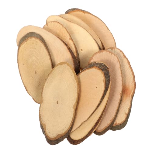 OSALADI 1 Set Ovale Holzspäne Charcuterie Kleine Natürliche Expo Dekorationen Für Den Innenbereich Unvollendete Leere Ornamente Bastelbrett Kreise Runde Schlichte Ovale Zum von OSALADI