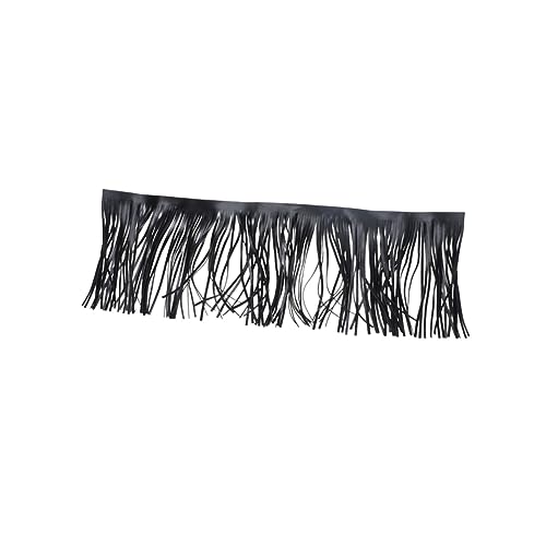 OSALADI 1 Stück Diy Kleidungs Tassel Schwarzem PU Leder Doppelseitige Fransen für Modeaccessoires für Kleidung Handtaschen und Heimdekoration Langlebig und Vielseitig Verwendbar von OSALADI