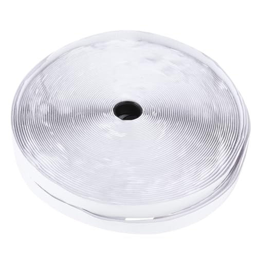 OSALADI 1 Stück Klettband Selbstklebend Starkes Nylon Hakentape für DIY Projekte Langlebiges Wiederverwendbares Klebeband mit Kleber für Vielseitige Anwendungen Weiß von OSALADI