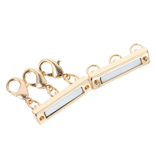 OSALADI 1 Stück Magnetverschluss für Magnetischer Spacer Clasp für Mehrschichtige Schmuckgestaltung für Armbänder und Diy Projekte Langlebigem Goldfarben von OSALADI
