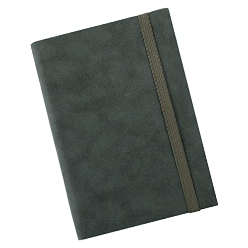 OSALADI 1 Stück Notizbuch aus Leder Dunkelgrün Vintage Diary für Büro Schule und Reisen Nachfüllbar für Kreative Schreibarbeiten und Skizzen von OSALADI