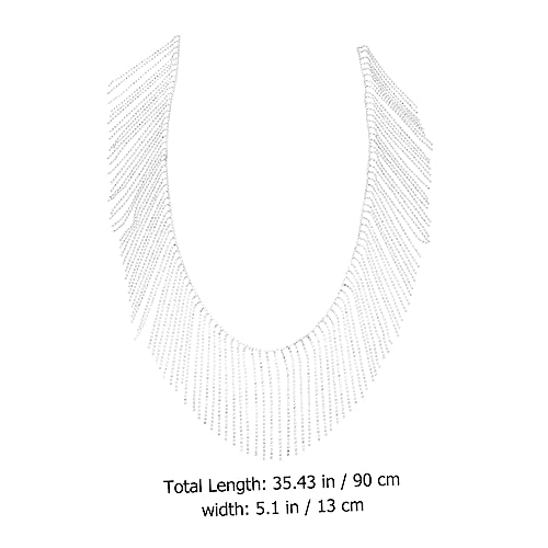 OSALADI 1 Stück Rhinestone Quasten Kette DIY Dekorationszubehör für Kleidung Hochzeitskleider Bastelarbeiten Hochwertiges Material für Kreative Projekte Vielseitig Einsetzbar von OSALADI