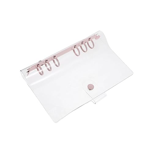 OSALADI 1 Stück Transparente PVC Loseblatt Hülle für Notizbuch Praktischer Reise Organizer für Schule Büro und Freizeit für Notizen und Planung Zartem Kirschblütenpink von OSALADI
