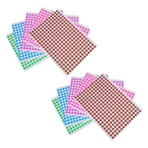 OSALADI 10 Blatt Runde Farbige Etiketten Selbstklebende Klebepunkte Farben Grün Blau Braun für Büro Zuhause Markieren und Organisieren OSALADI 10 Blatt Runde Farbige Etiketten Selbstklebende Klebepunkte Farben Grün Blau Braun für Büro Zuhause Markieren und Organisieren von OSALADI
