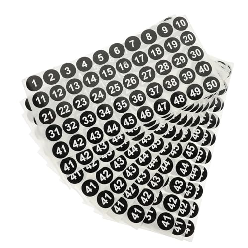 OSALADI 10 Blatt Selbstklebende Ablösbare Nummernaufkleber Kreisförmige Schwarze Vinylzahlen Wasserfeste Kleine Zahlenaufkleber für Inventarorganisation und Büro Fortlaufend OSALADI 10 Blatt Selbstklebende Ablösbare Nummernaufkleber Kreisförmige Schwarze Vinylzahlen Wasserfeste Kleine Zahlenaufkleber für Inventarorganisation und Büro Fortlaufend von OSALADI