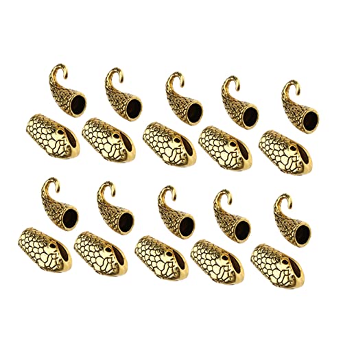 OSALADI 10 Paare Snake Head Schmuck Verschlüsse aus Legierung Knebelverschluss für Armband Halskette DIY Schmuckherstellung Klassische Antike Robust und Langlebig von OSALADI