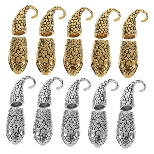 OSALADI 10 Paare Snakehead Armband Verschlüsse aus Hochwertiger Legierung Zarte DIY Schmuck Verbinder Langlebige Lederband Schnallen für Kreative Armband Herstellung Gemischter Stil OSALADI 10 Paare Snakehead Armband Verschlüsse aus Hochwertiger Legierung Zarte DIY Schmuck Verbinder Langlebige Lederband Schnallen für Kreative Armband Herstellung Gemischter Stil von OSALADI