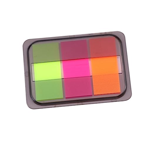 OSALADI 10 Packungen Neon Haftmarker Bunte Tabs Haftnotizen für Seitenmarkierung Beschreibbar und Wiederverwendbar für Notizen Bücher und Dokumente von OSALADI