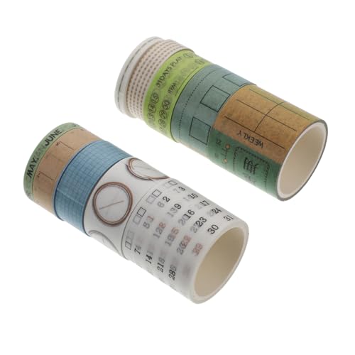 OSALADI 10 Rollen Diy Washi Tape Tagebuch und Scrapbooking Dekoration Selbstklebendes Klebeband mit Vintage Designs Masking Tape für Bastelprojekte und OSALADI 10 Rollen Diy Washi Tape Tagebuch und Scrapbooking Dekoration Selbstklebendes Klebeband mit Vintage Designs Masking Tape für Bastelprojekte und von OSALADI