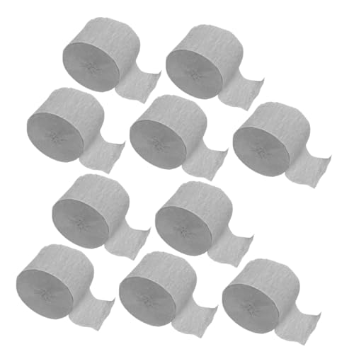 OSALADI 10 Rollen Krepppapier Deko Bänder Silber Festliche Party-streamer für Geburtstag Hochzeit Shower DIY Raumdeko für Feierlichkeiten und Eventgestaltung von OSALADI