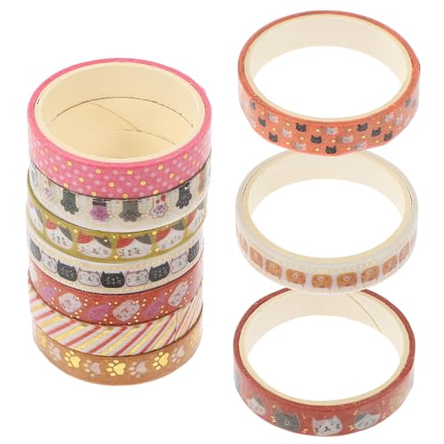 OSALADI 10 Rollen Niedliche Pet Washi Tapes mit Hund und Katze Selbstklebendes Scrapbooking Klebeband für Planer Tagebuch DIY Basteln Geschenkdekoration Leicht Abreißbar Starke Haftung von OSALADI