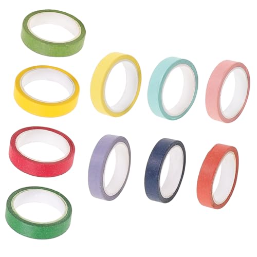 OSALADI 10 Rollen Washi Tape Dekoratives Klebeband für Scrapbooking Diy Projekte Journals und Einfache Anwendung Abreißbar Regenbogenfarben Vielseitige Bastelbedarf OSALADI 10 Rollen Washi Tape Dekoratives Klebeband für Scrapbooking Diy Projekte Journals und Einfache Anwendung Abreißbar Regenbogenfarben Vielseitige Bastelbedarf von OSALADI