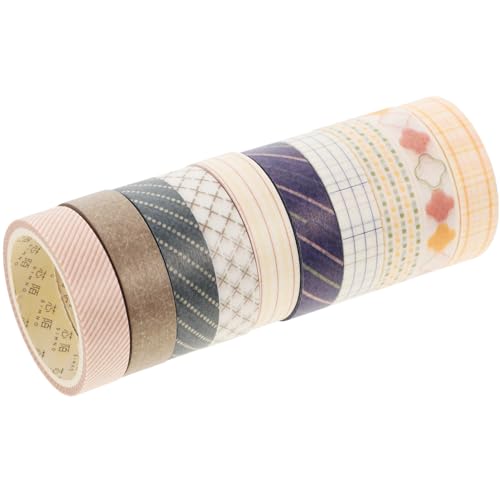 OSALADI 10 Rollen Washi Tape Set Dekorative Klebebänder für Diy Scrapbooking Geschenkverpackung und Kreative Projekte Einfach Abziehbar Hinterlassen Rückstände von OSALADI