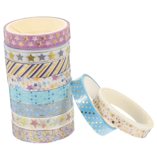 OSALADI 10 Rollen Washi Tape Set Dekoratives Klebeband für Scrapbooking und Diy Projekte Zufällige Designs Leicht Abziehbar zum Verzieren von Tagebüchern und Geschenken OSALADI 10 Rollen Washi Tape Set Dekoratives Klebeband für Scrapbooking und Diy Projekte Zufällige Designs Leicht Abziehbar zum Verzieren von Tagebüchern und Geschenken von OSALADI