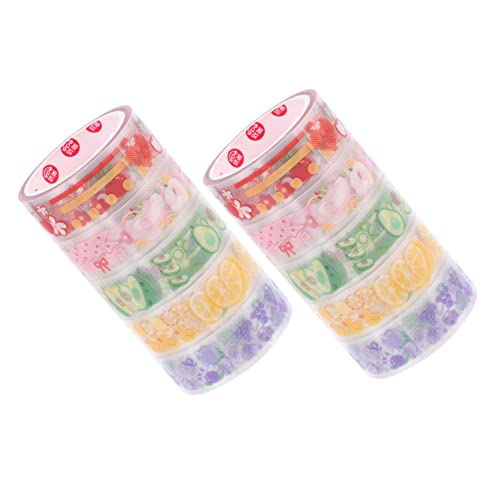 OSALADI 10 Rollen Washi Tape Set Pet Transparentes Dekoratives Klebeband für Scrapbooking Handbuch Dekoration und Diy Projekte für und Kreative Bastelarbeiten von OSALADI