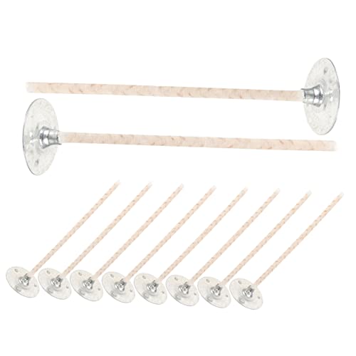 OSALADI 10 STK. Baumwollkerzendochte mit Metallbasis DIY Kerzenherstellung Dochte für Aromatische Kerzen für Persönliche und Professionelle Nutzung OSALADI 10 STK. Baumwollkerzendochte mit Metallbasis DIY Kerzenherstellung Dochte für Aromatische Kerzen für Persönliche und Professionelle Nutzung von OSALADI