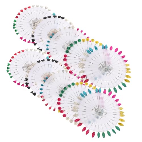 OSALADI 10 Sätze Bunte Perlenkopf Stecknadeln Langlebige Gerade Quilting Pins für Handarbeiten Nähen Bastelprojekte und Dekorative Anwendungen Leicht zu Handhaben und von OSALADI