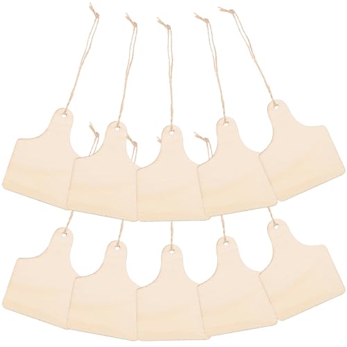 OSALADI 10 Stk. Unfertige Holzanhänger mit Löchern Blanko Holzschilder für Weihnachten Diy Bastelprojekte Dekoration für Weihnachtsbaum und Zuhause von OSALADI