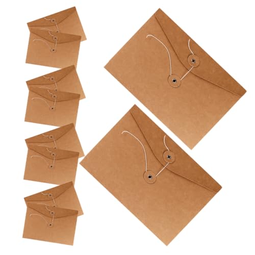 OSALADI 10 Stück Aktenhalter Papiertüten Zur Aufbewahrung Aktentasche Aus Kraftpapier Aktentaschen Aus Papier Taschen Aus Papierumschlägen Kraftpapiertüte 350g Kraftpapier von OSALADI