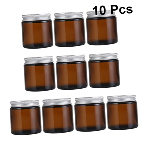 OSALADI 10 Stück Aromatherapie Kerzenbehälter Glas Mit Deckel Farbige Flasche Kosmetikgläser Mit Deckel Becher DIY Badezimmerhalter Luftdicht Kleines Handwerk Handgefertigte von OSALADI