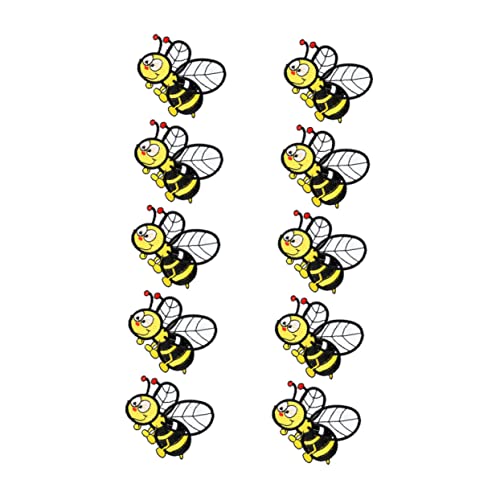 OSALADI 10 Stück Bienen Bestickte Bügelflicken Teiliges für Kleidung Taschen und Schuhe Hochwertige Stoffapplikationen zum Aufbügeln oder Aufnähen für Diy Projekte und OSALADI 10 Stück Bienen Bestickte Bügelflicken Teiliges für Kleidung Taschen und Schuhe Hochwertige Stoffapplikationen zum Aufbügeln oder Aufnähen für Diy Projekte und von OSALADI
