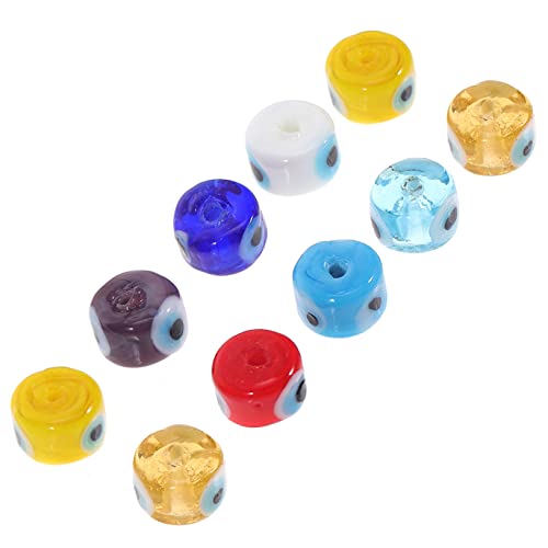 OSALADI 10 Stück Bunte Augen Perlen Teiliges Flache Runde Glasperlen für DIY Schmuckherstellung und Armbänder Kreative Bastelideen und Dekoration OSALADI 10 Stück Bunte Augen Perlen Teiliges Flache Runde Glasperlen für DIY Schmuckherstellung und Armbänder Kreative Bastelideen und Dekoration von OSALADI