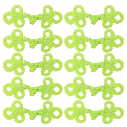OSALADI 10 Stück Chinesische Knöpfe: Handgemachte Cheongsam Chinesische Knotenknöpfe - Dreiblättriger Knebelverschluss - Für Frühlings- und Sommerkleidung - Cheongsam Accessoire von OSALADI