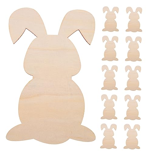 OSALADI 10 Stück Diy Ostern Holz Hasen Blanko Figuren zum Bemalen und Basteln für Kreative Osterdekoration und Handarbeit für Erwachsene OSALADI 10 Stück Diy Ostern Holz Hasen Blanko Figuren zum Bemalen und Basteln für Kreative Osterdekoration und Handarbeit für Erwachsene von OSALADI