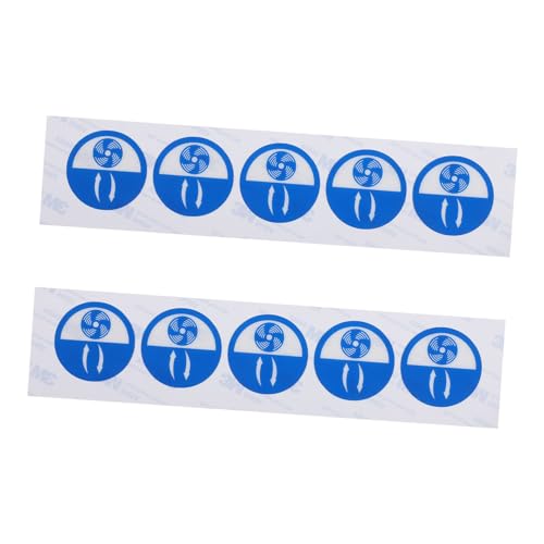 OSALADI 10 Stück Entlüftungswarnaufkleber Aufkleber für die Lüftungsöffnungen der Ausrüstung Warnaufkleber für Lüfteröffnungen erste Ventilation warning sticker Safety warning sticker Blue von OSALADI