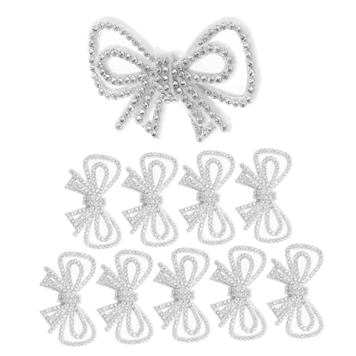 OSALADI 10 Stück Fliege-Stoffaufnäher Schleifenflicken aufbügeln Schleife zum Aufbügeln auf Applikationen funkelnde Kristallschleifenapplikationen Strass-Eisenflicken Polyester Silber OSALADI 10 Stück Fliege-Stoffaufnäher Schleifenflicken aufbügeln Schleife zum Aufbügeln auf Applikationen funkelnde Kristallschleifenapplikationen Strass-Eisenflicken Polyester Silber von OSALADI