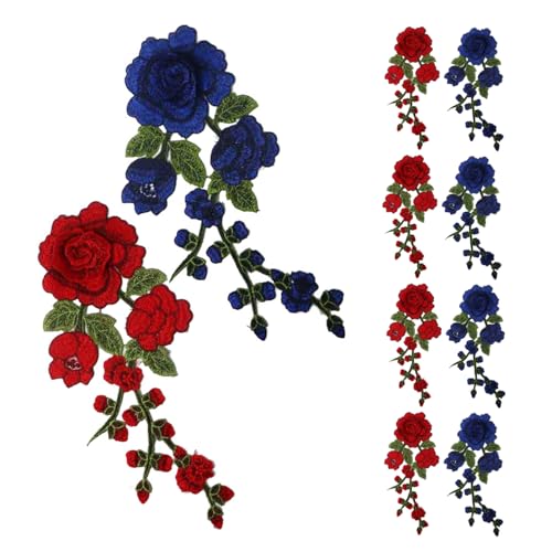 OSALADI 10 Stück Gestickter Spitzenaufnäher dekorative Patches zum Aufnähen Patches nähen Stickerei Applikation Blumenapplikationen aufnähen Stickaufnäher Nähzentörungen Polyester von OSALADI