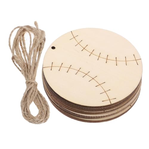 OSALADI 10 Stück Hölzerne hängende Dekorationen Heimbaseball Basketball unvollendet Carving Ausschnitte für Sport DIY-Graffiti-Scheiben unfertiger Holzchip Hanfseil Khaki OSALADI 10 Stück Hölzerne hängende Dekorationen Heimbaseball Basketball unvollendet Carving Ausschnitte für Sport DIY-Graffiti-Scheiben unfertiger Holzchip Hanfseil Khaki von OSALADI