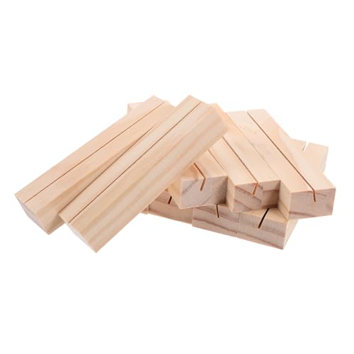 OSALADI 10 Stück Holz Kartenhalter Natur Kiefernholz Platzkartenhalter Fotohalter Memo Kartenständer für Hochzeit Party Bankett Tischdekoration OSALADI 10 Stück Holz Kartenhalter Natur Kiefernholz Platzkartenhalter Fotohalter Memo Kartenständer für Hochzeit Party Bankett Tischdekoration von OSALADI