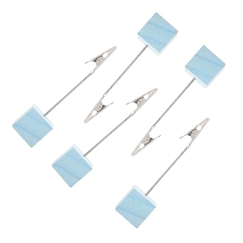 OSALADI 10 Stück Holz Memo Clips Kreative Tischkartenhalter mit Stabiler Basis für Fotos Menüs und Notizen für Feiern Partys und Dekorationen von OSALADI