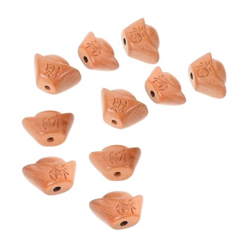 OSALADI 10 Stück Holzperlen Armband lose Perlen Kit zur Herstellung von Perlenschmuck DIY -Schmuckmaterialien Perlenarmband-Kit Abstandsperlen selber machen Light Brown von OSALADI